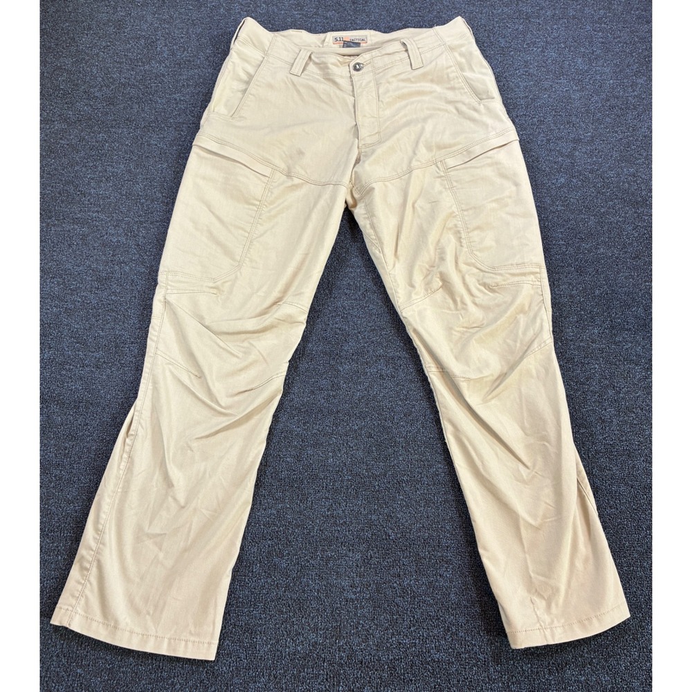 5.11 Tactical Apex Cargo Pants Mens 36x32 Khaki 74434 Flex-Tac Stretch